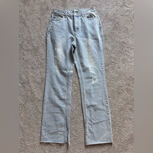Avec les Filles Anthropologie split frayed hem jeans nwt 28
